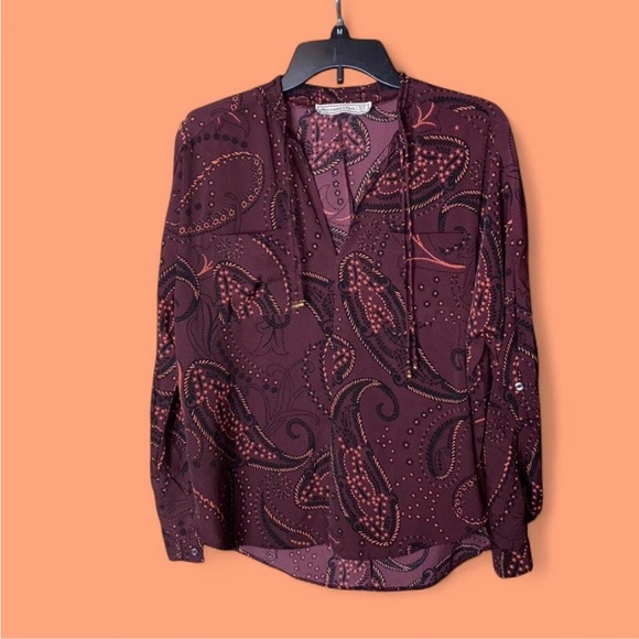 Abercrombie & Fitch Dressy Smocked Mock Neck Top XS - Picture 1 of 13